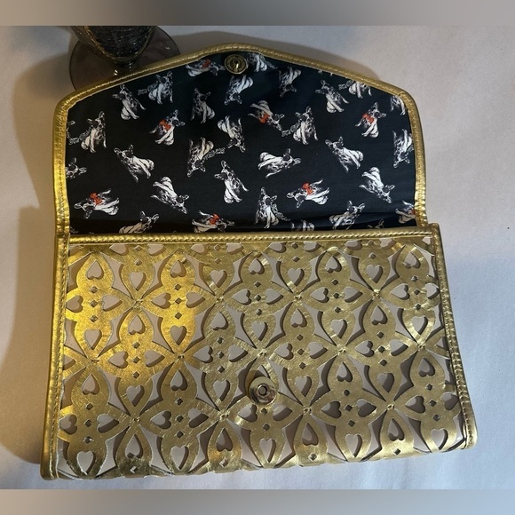 Ted Baker Gold Leather Clutch - Picture 5 of 7